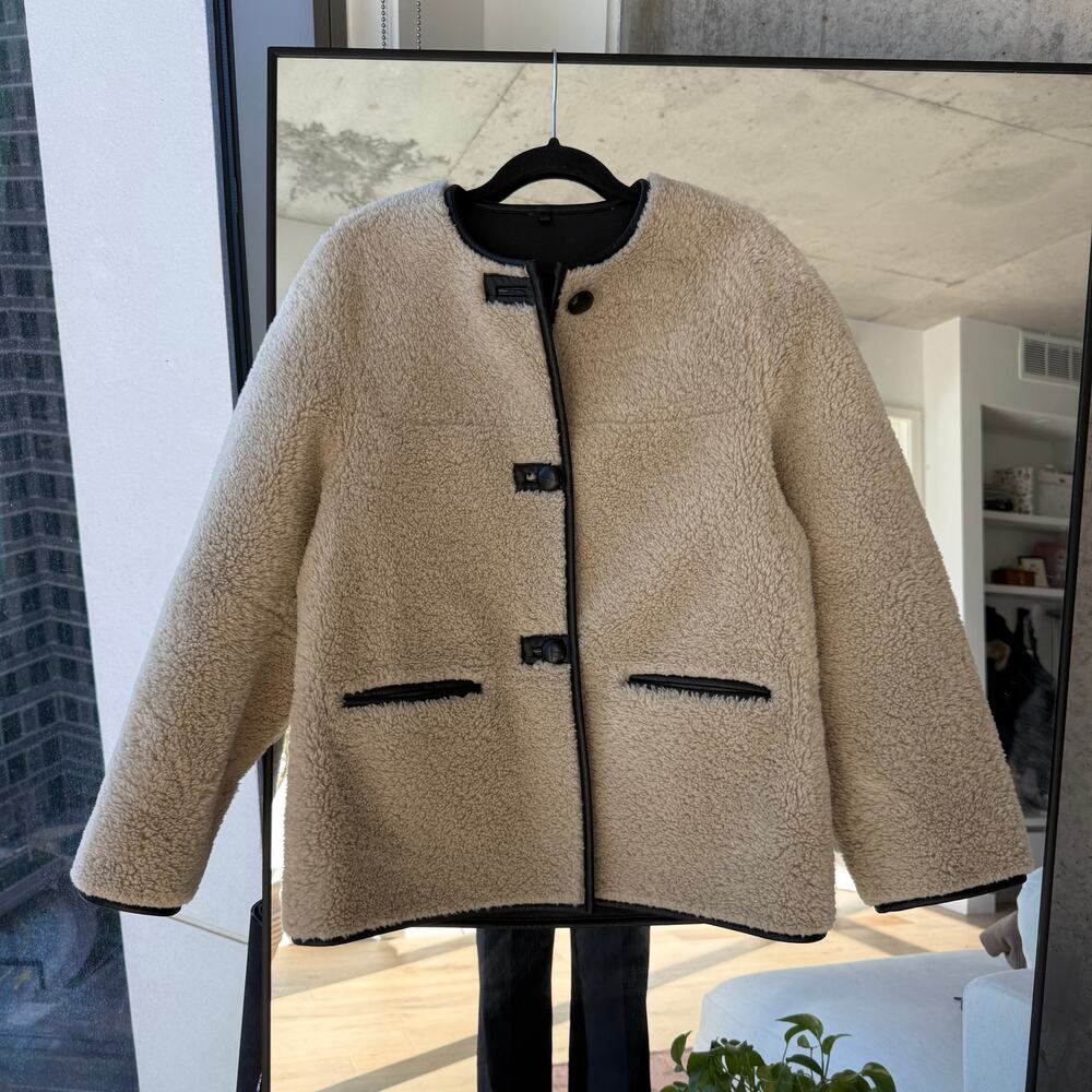 Mango Faux Shearling Coat - Picture 2 of 5